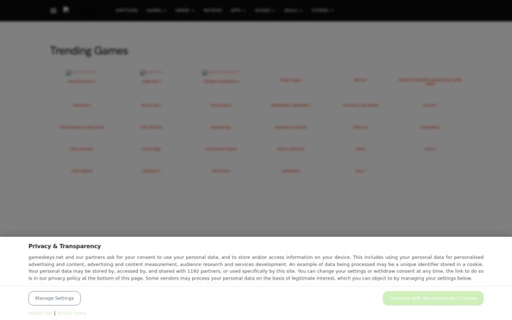 Screenshot of gameskeys.net