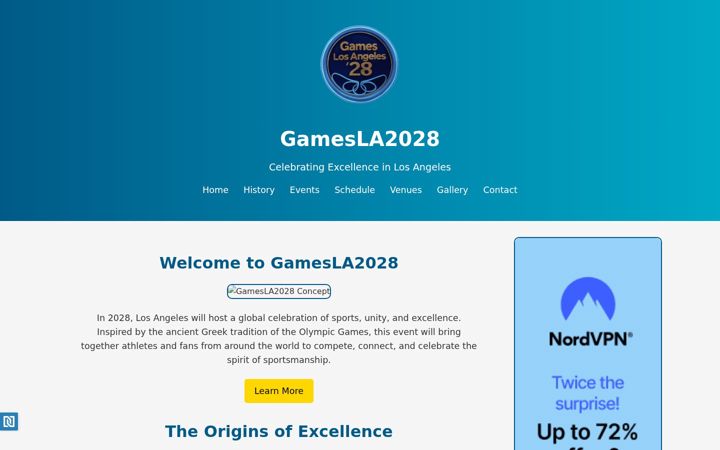 Screenshot of gamesla2028.com