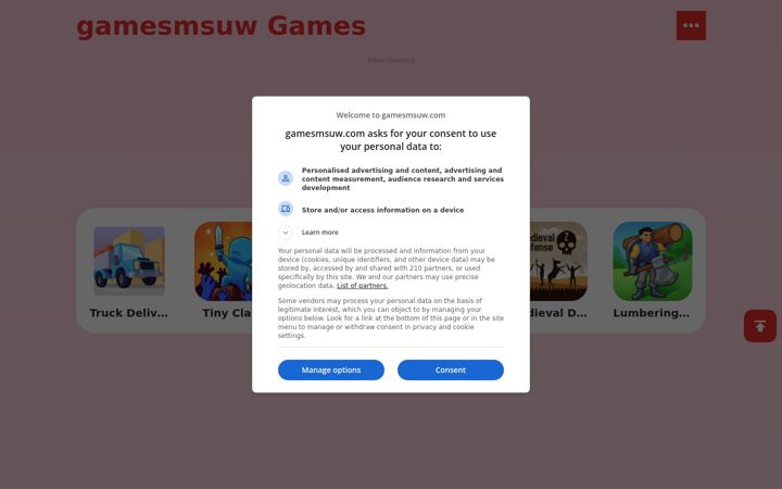 Screenshot of gamesmsuw.com