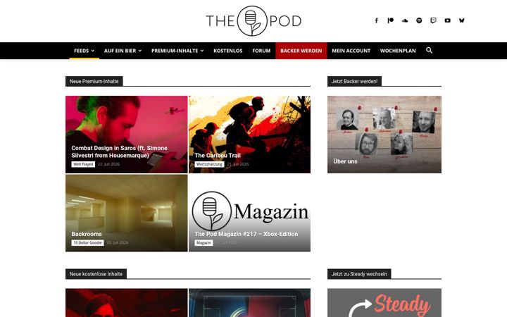 Screenshot of gamespodcast.de
