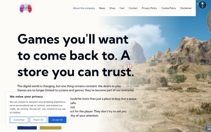 Screenshot of gamestechstore.com