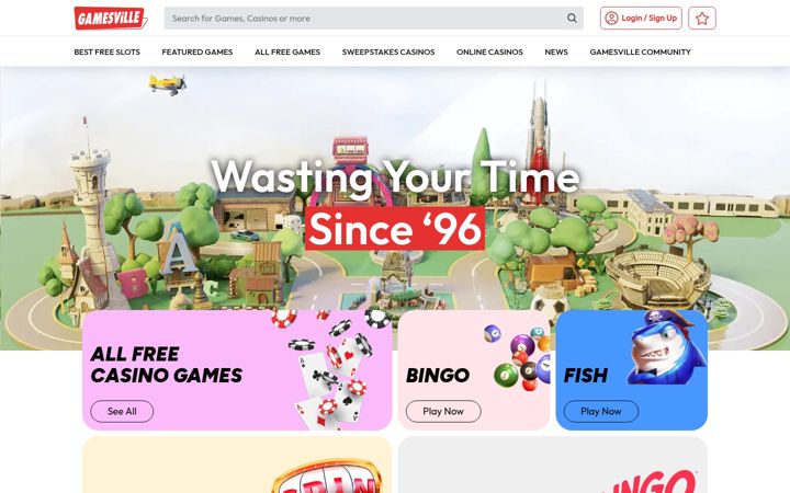 Screenshot of gamesville.com