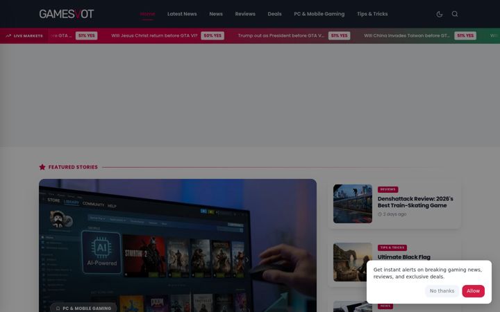 Screenshot of gamesvot.com