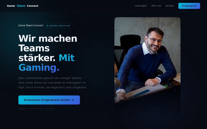 Screenshot of gametalentconnect.de