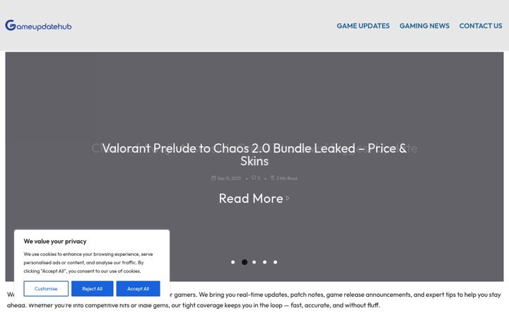 Screenshot of gameupdatehub.com