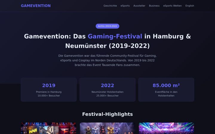 Screenshot of gamevention.de