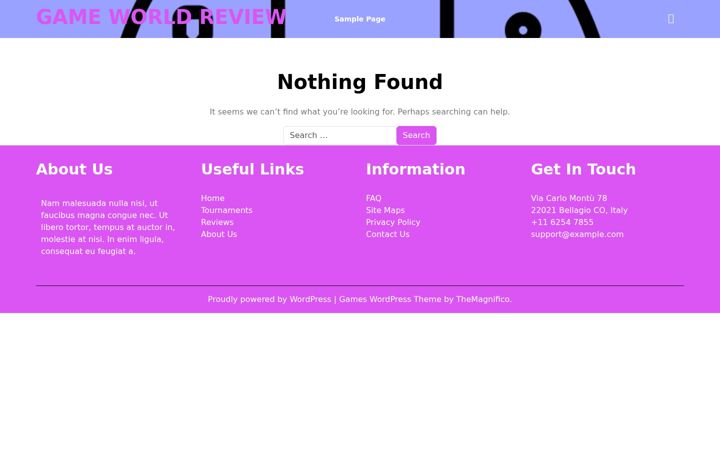 Screenshot of gameworldreview.com