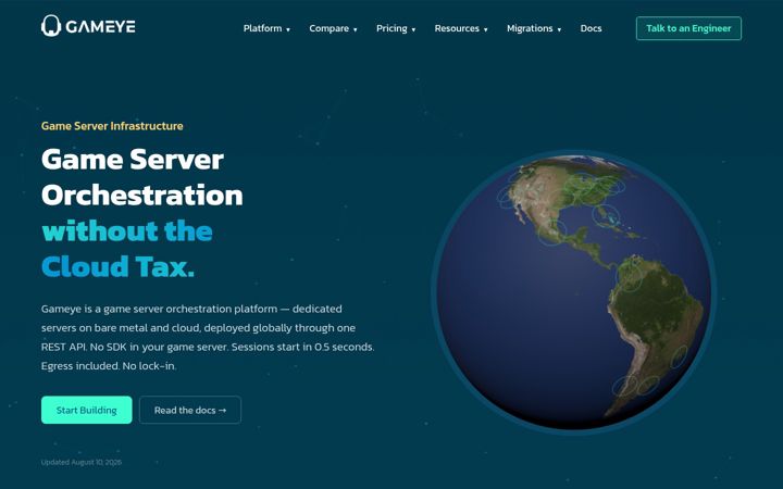 Screenshot of gameye.com