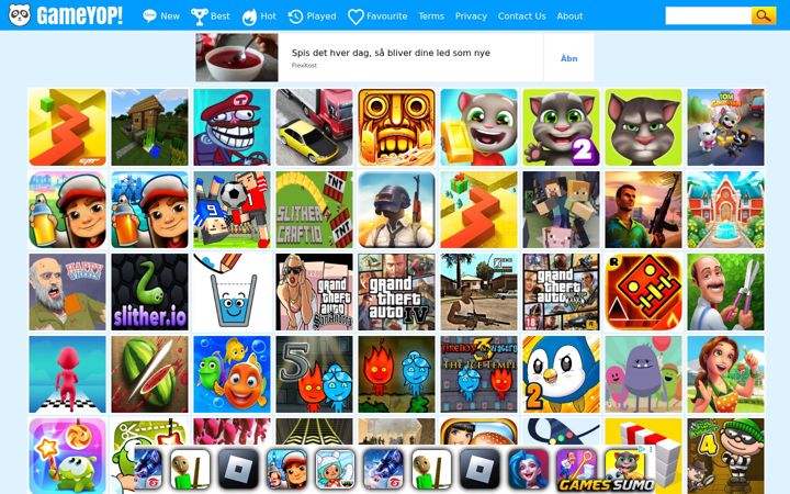 Screenshot of gameyop.com
