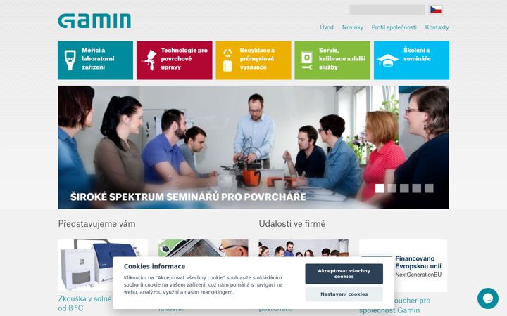 Screenshot of gamin.cz