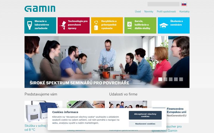 Screenshot of gamin.sk