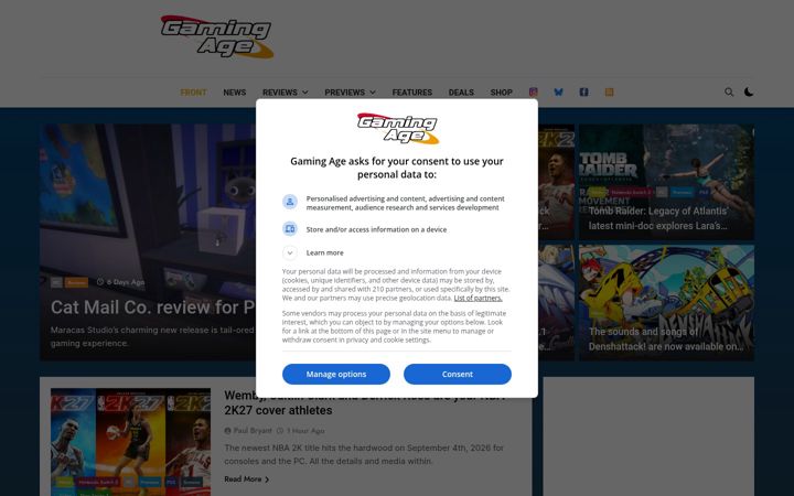 Screenshot of gaming-age.com