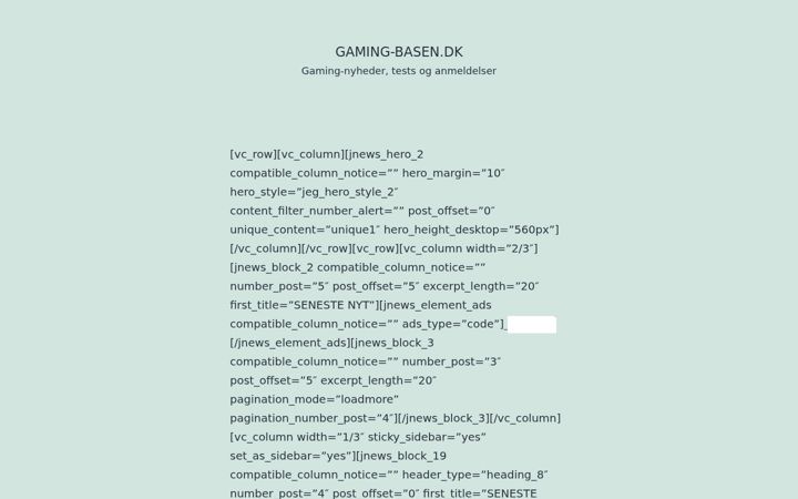 Screenshot of gaming-basen.dk