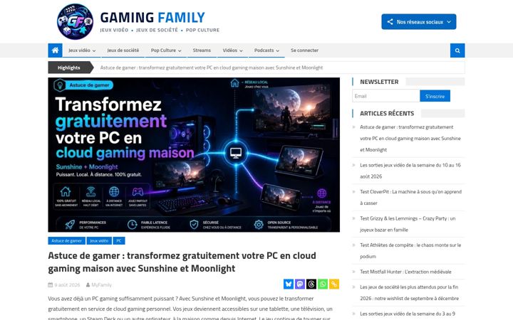 Screenshot of gaming-family.com
