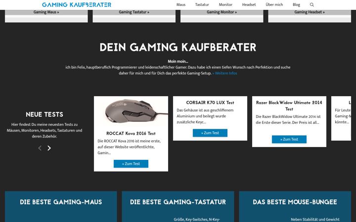Screenshot of gaming-kaufberater.de