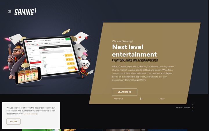 Screenshot of gaming1.com