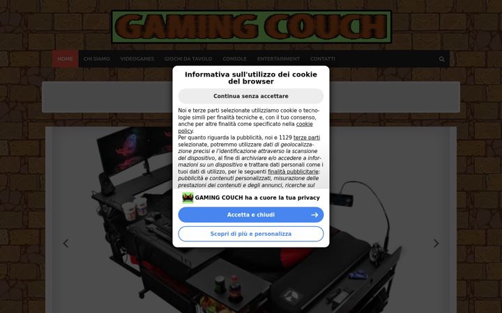 Screenshot of gamingcouch.altervista.org