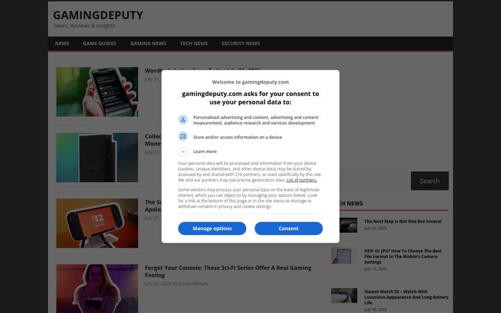 Skärmbild av gamingdeputy.com