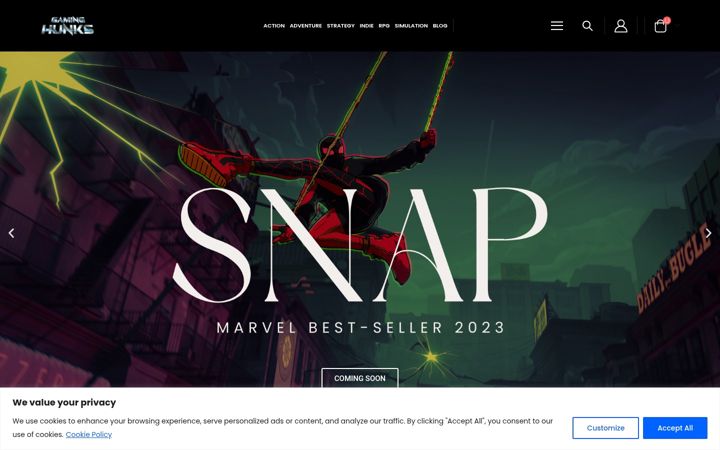 Screenshot of gaminghunks.com