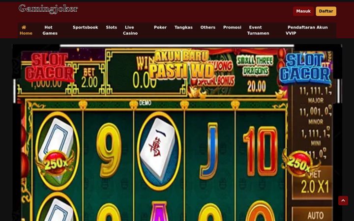 Screenshot of gamingjoker.net
