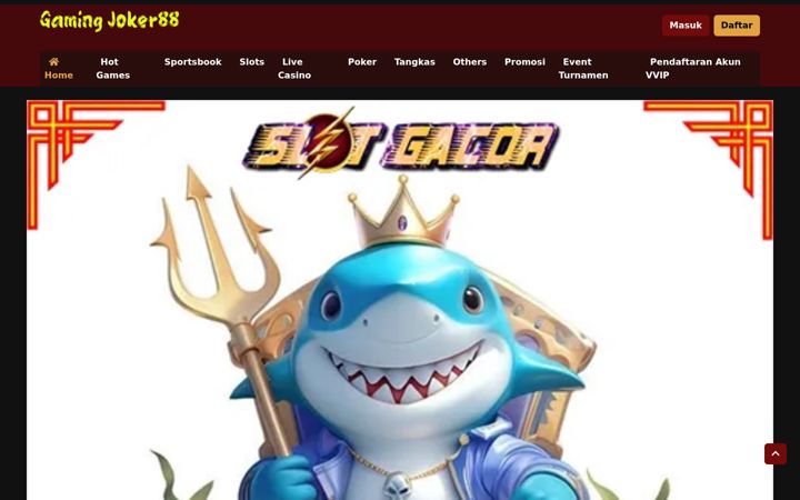 Screenshot of gamingjoker88.com