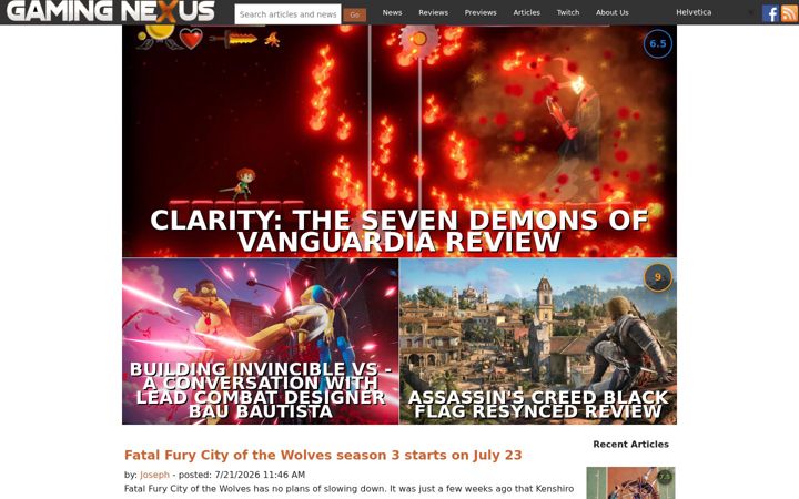 Screenshot of gamingnexus.com