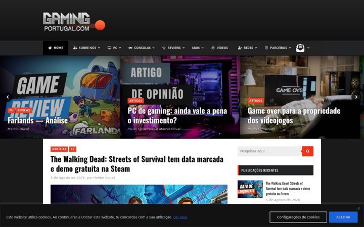 Screenshot of gamingportugal.com