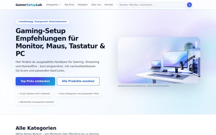 Screenshot of gamingsetuplab.com