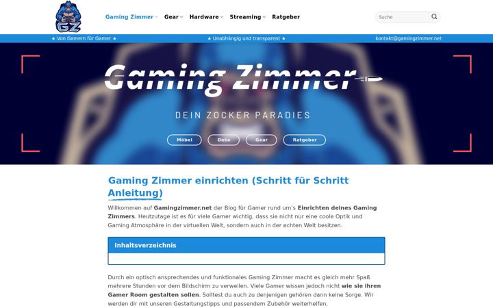Screenshot of gamingzimmer.net