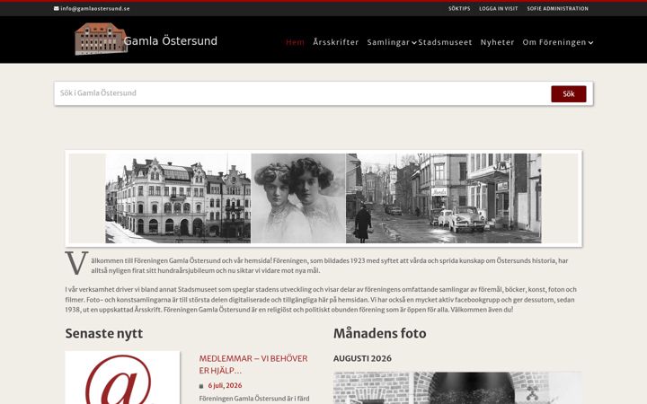 Screenshot of gamlaostersund.se