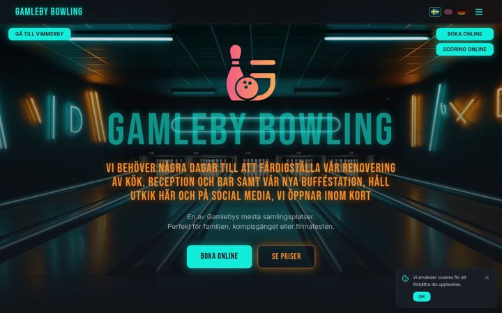 Screenshot of gamlebybowling.se