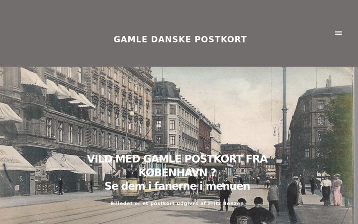 Screenshot of gamledanskepostkort.dk