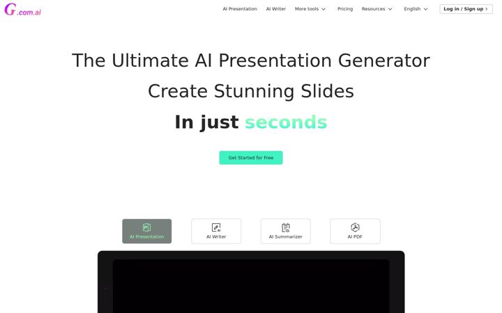 Screenshot of gamma.com.ai