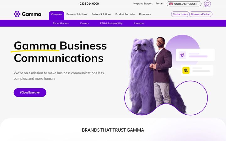 Screenshot von gammagroup.co