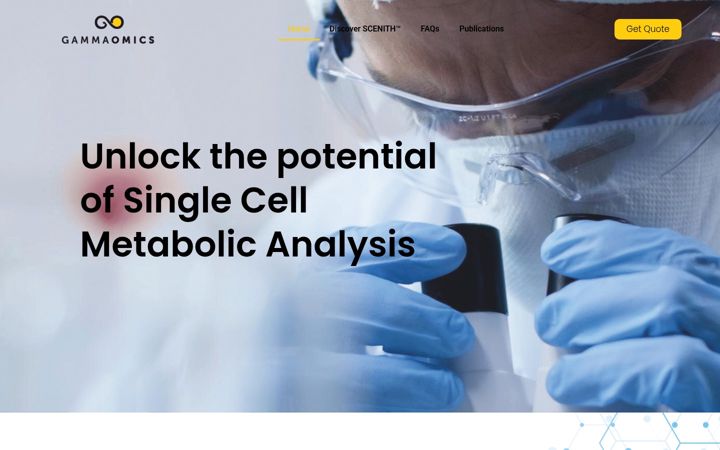 Screenshot of gammaomics.com