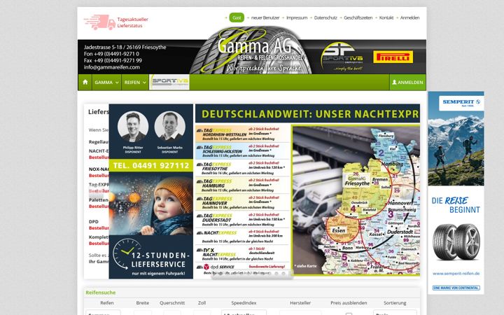Screenshot of gammareifen.com