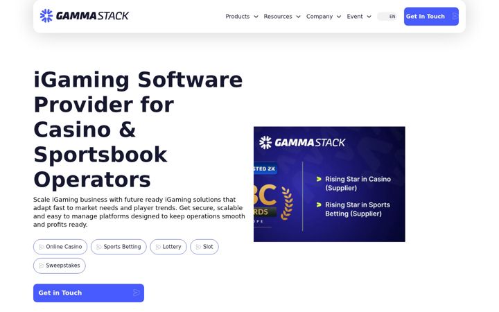 Captura de pantalla de gammastack.com