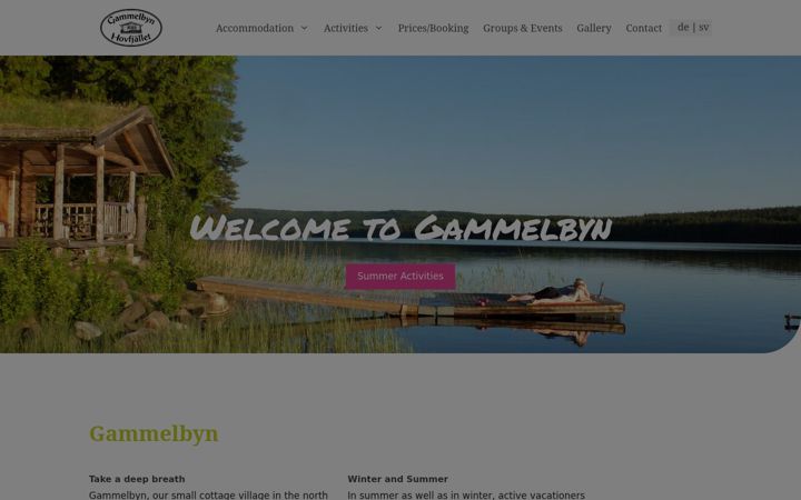 Screenshot of gammelbyn.eu