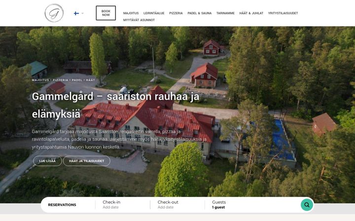 Screenshot of gammelgard.fi
