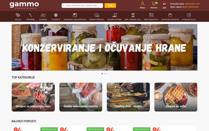 Screenshot of gammo.hr