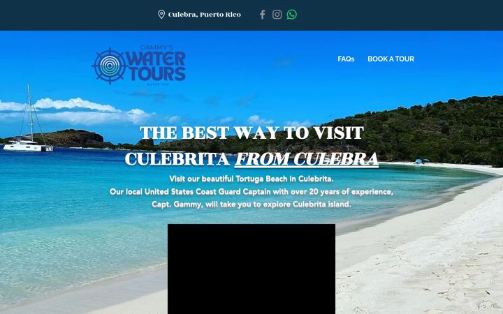 Screenshot of gammyswatertours.com