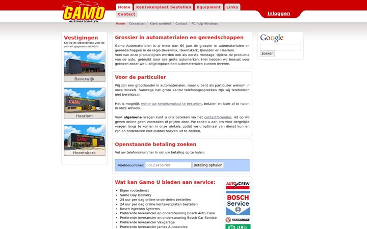 Screenshot of gamoshop.nl
