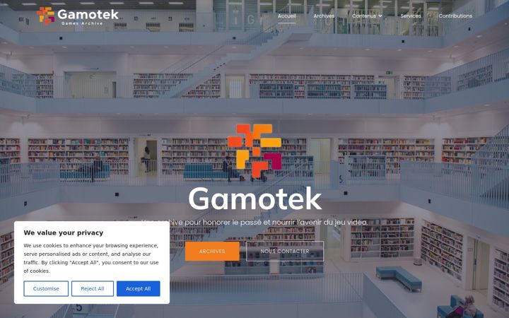 Screenshot of gamotek.fr