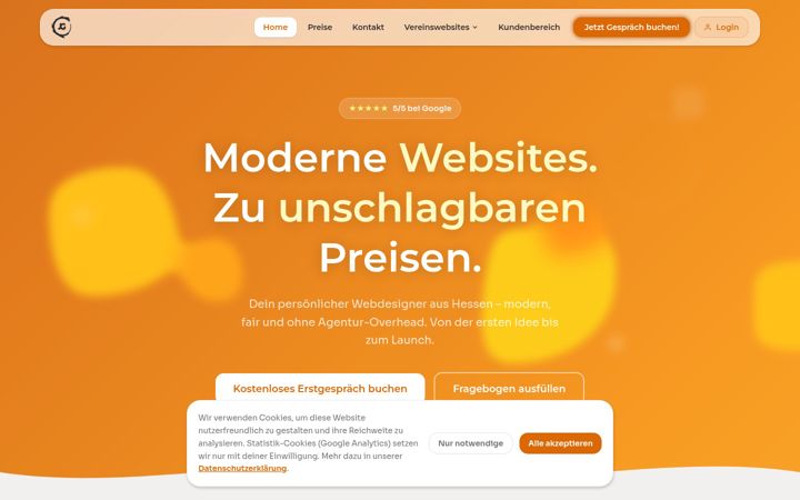 Screenshot of gamper-webdesign.de