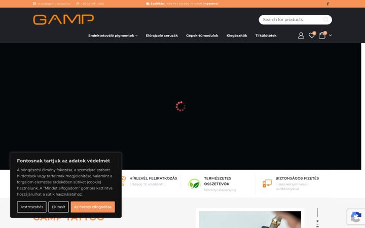 Screenshot of gamptattoo.hu