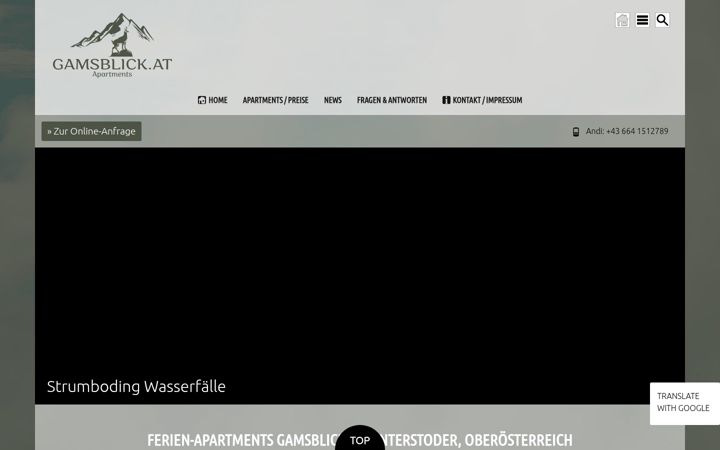 Screenshot of gamsblick.at