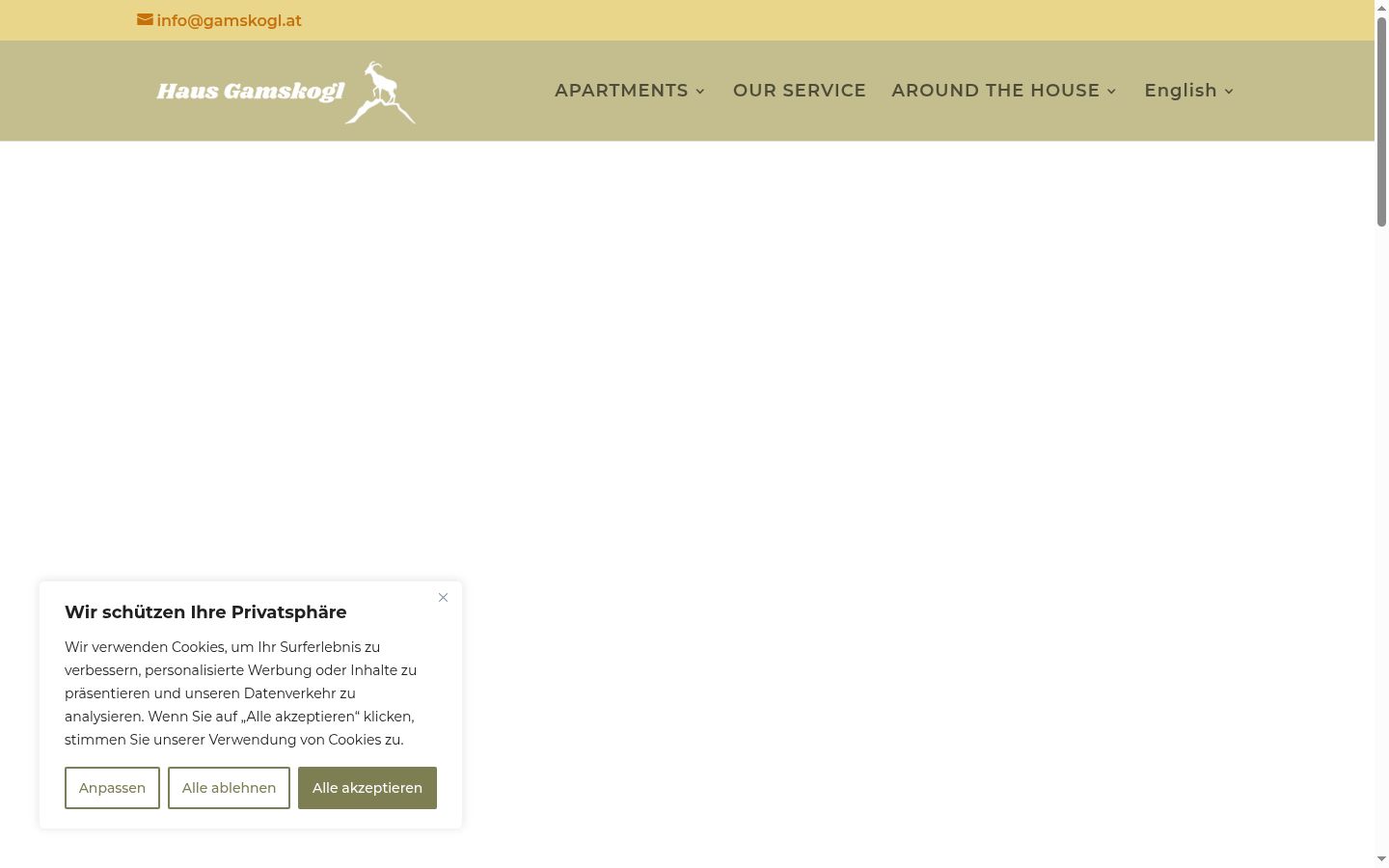 Screenshot del banner di consenso mostrato prima di qualsiasi interazione