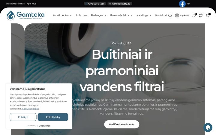 Snímek obrazovky gamteka.lt