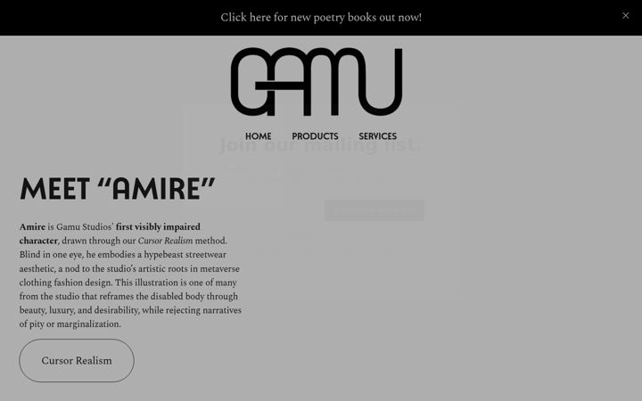 Screenshot of gamustudios.com