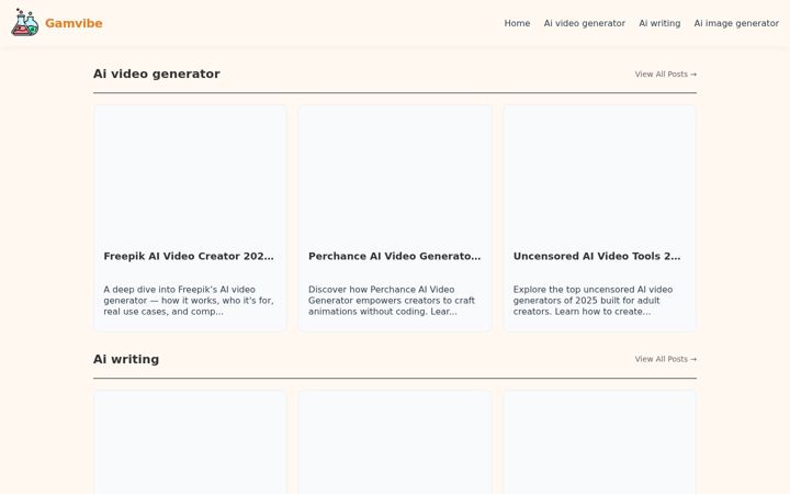 Screenshot of gamvibe.click